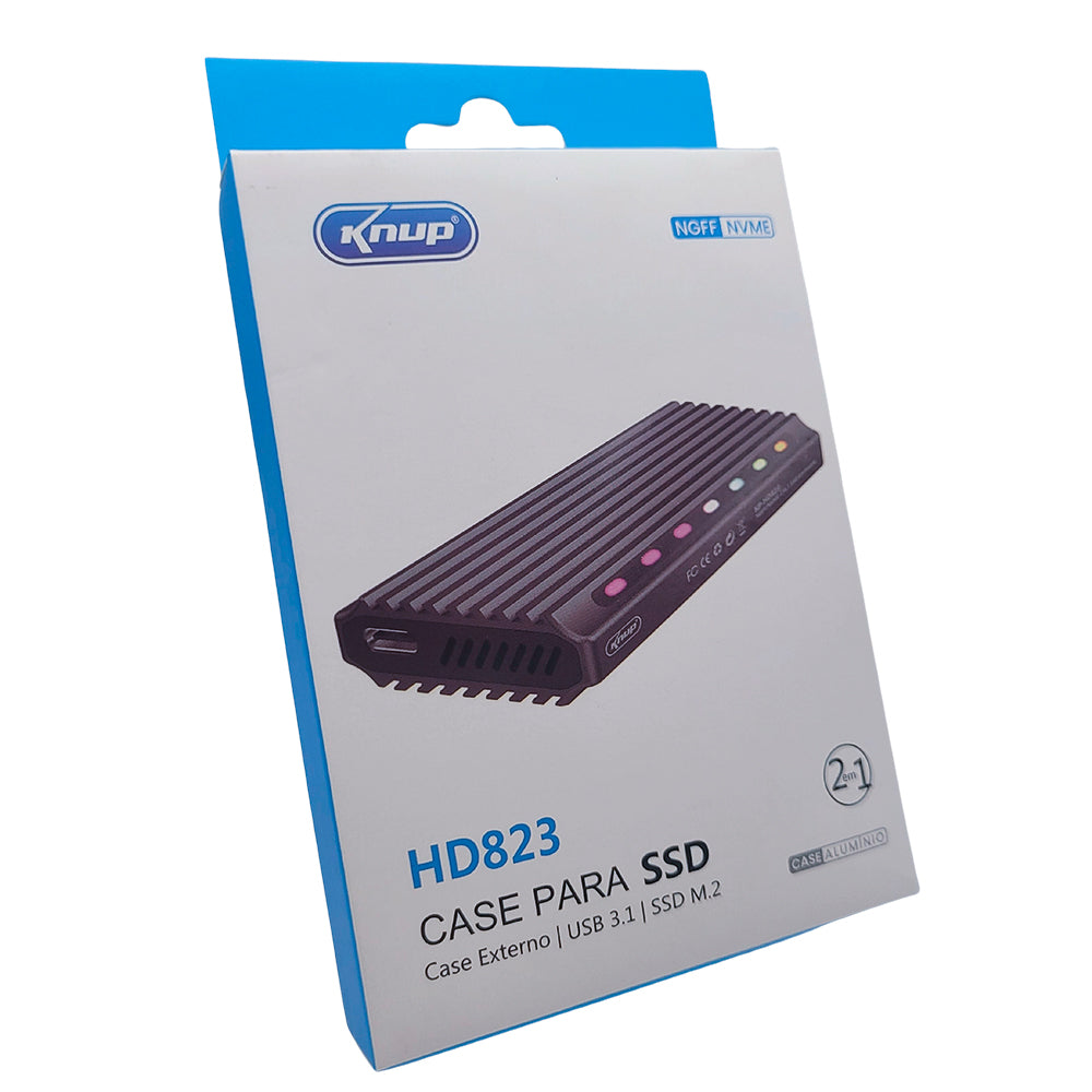 Case Para HD SSD M.2  Externo  Usb 3.0 KNUP - KP-HD823