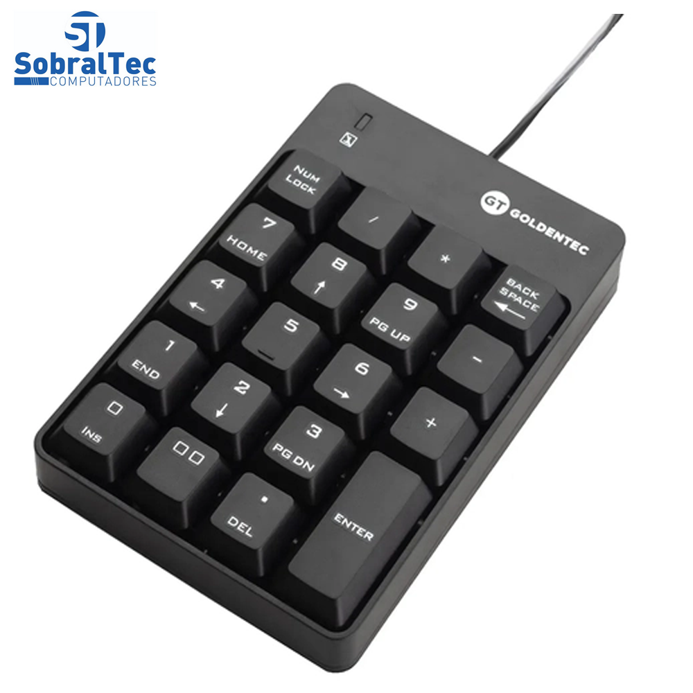 Teclado Numérico USB Goldentec TNG01 Preto