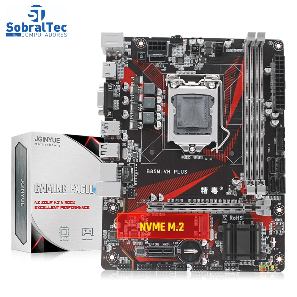 Placa Mãe 1150 Para Processador i3 i5 i7 Xeon E3 DDR3 16G  De Memória M.2 NVME USB3.0 B85M-VH PLUS
