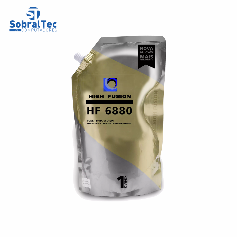 Refil Pó para Recarga de Toner Brother High Fusion Hf6880 HF5880 Brother TN2340 TN2370 Bag 1Kg
