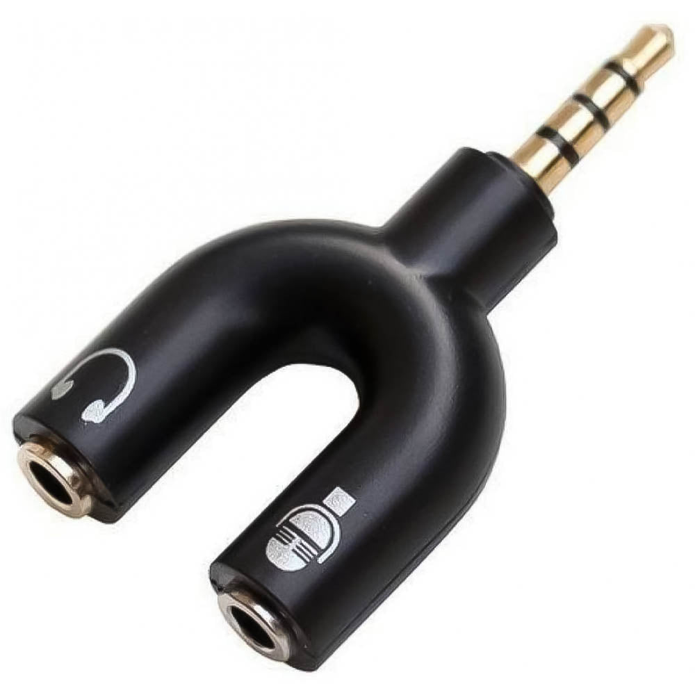 Adaptador de Audio Splitter P3 Headset Fone Microfone P2 Para P3 Audio KP-HM005