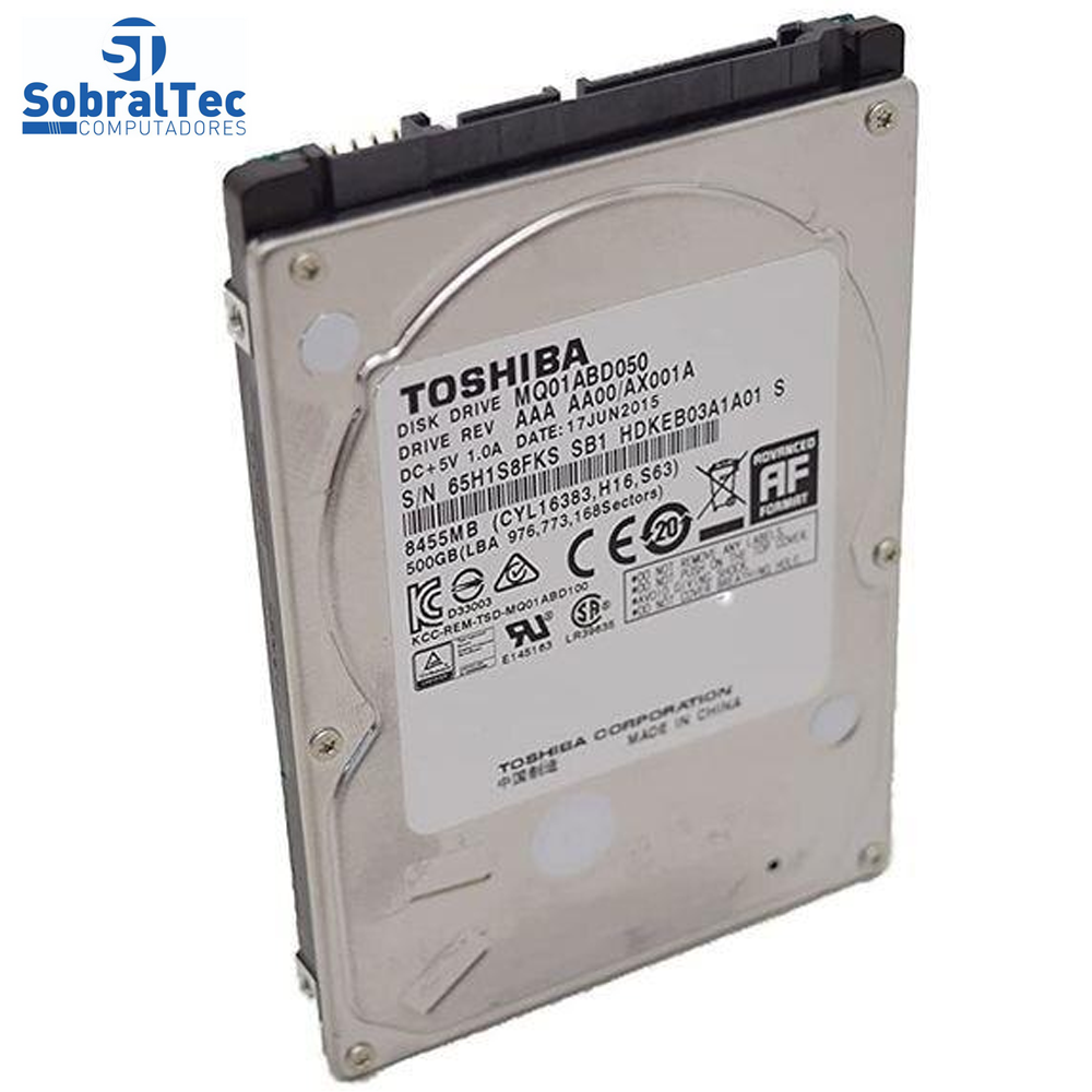 Hd Int. Notebook Toshiba 500 Gb 5400 Rpm 8mb MQ01ACD050