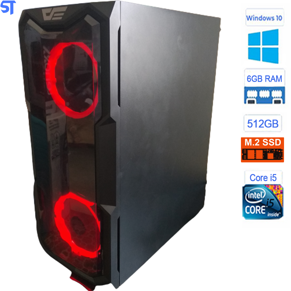 Computador Gamer Core i3 (Oitava Geração)HD M.2 de 512GB- PL Video 2GB- Memória DDR4 6GB-