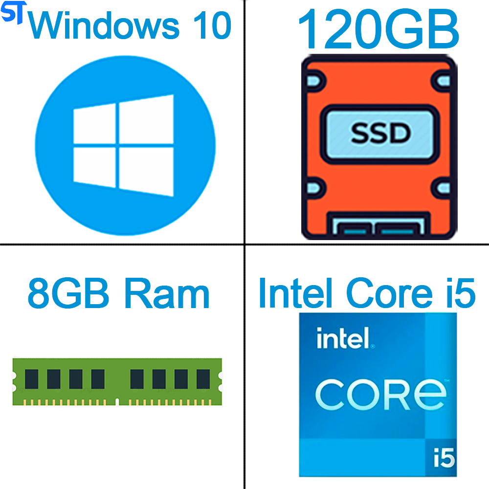 Computador Core i5 2500- HD SSD 120GB - Memória 8GB - Gab MT-25V2BK- Windows10