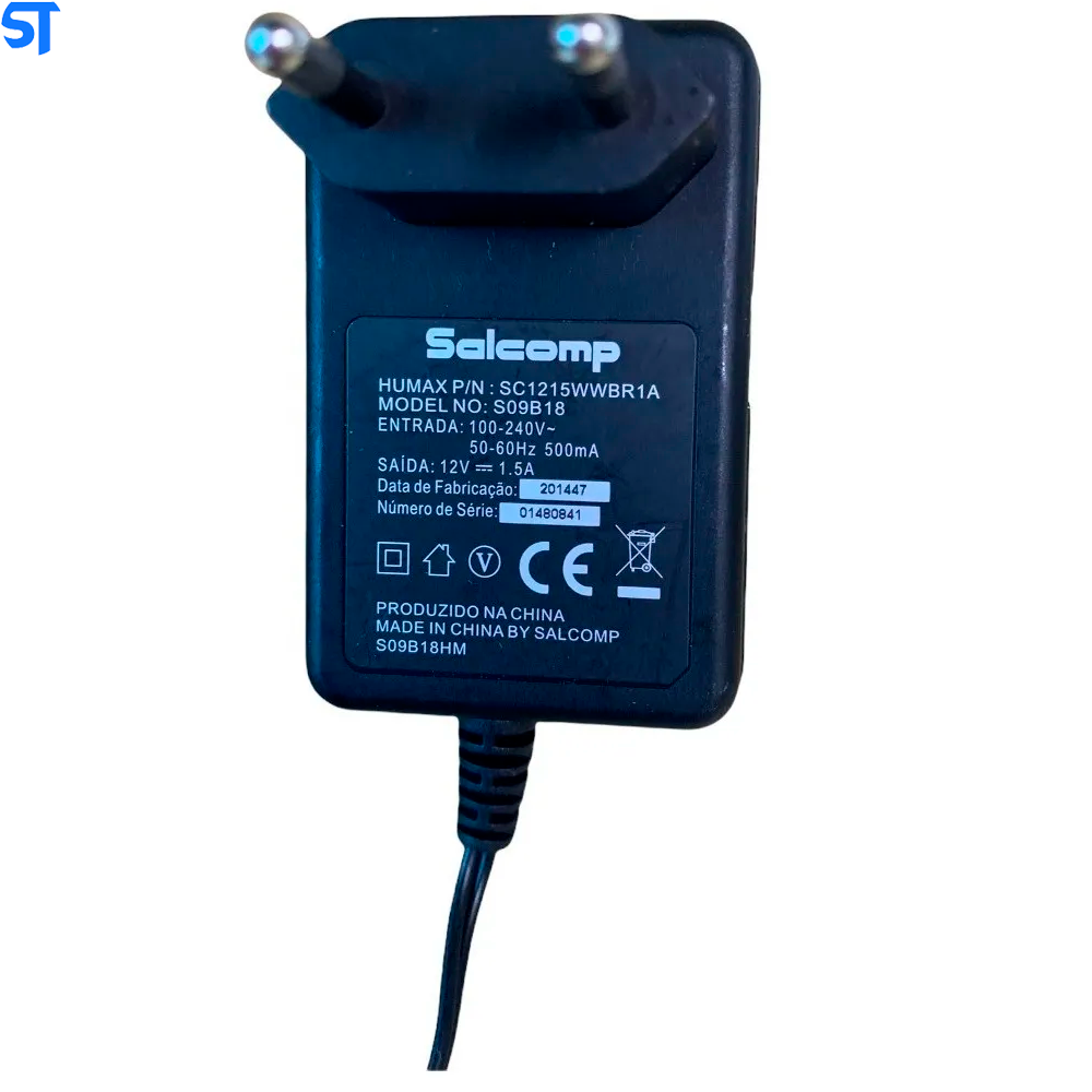 Fonte de Alimentação 12V 1,5A - SALCOMP