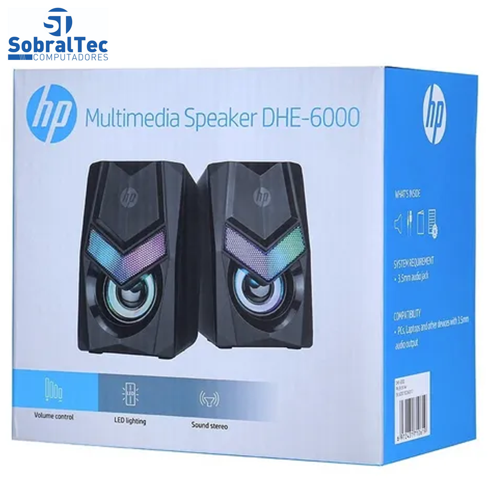 Caixa de Som Speaker 2.0 DHE-6000 Preta HP