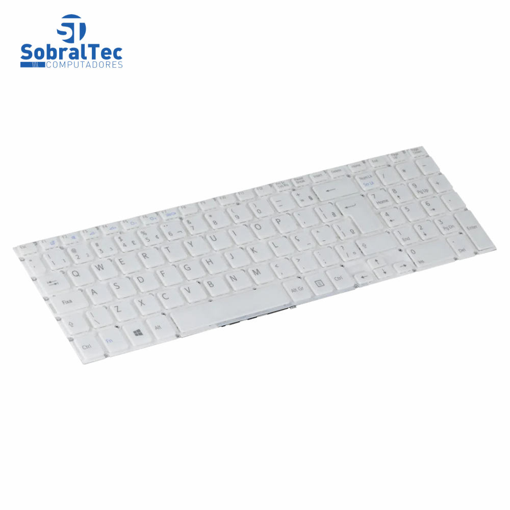 Teclado Para Notebook Sony Vaio Svf15213cbw Svf152c29x Branco Br Ç