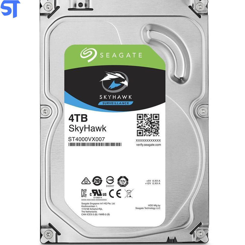 HD Para DVR Seagate Surveillance SkyHawk 4TB 3,5" SATA - ST4000VX007
