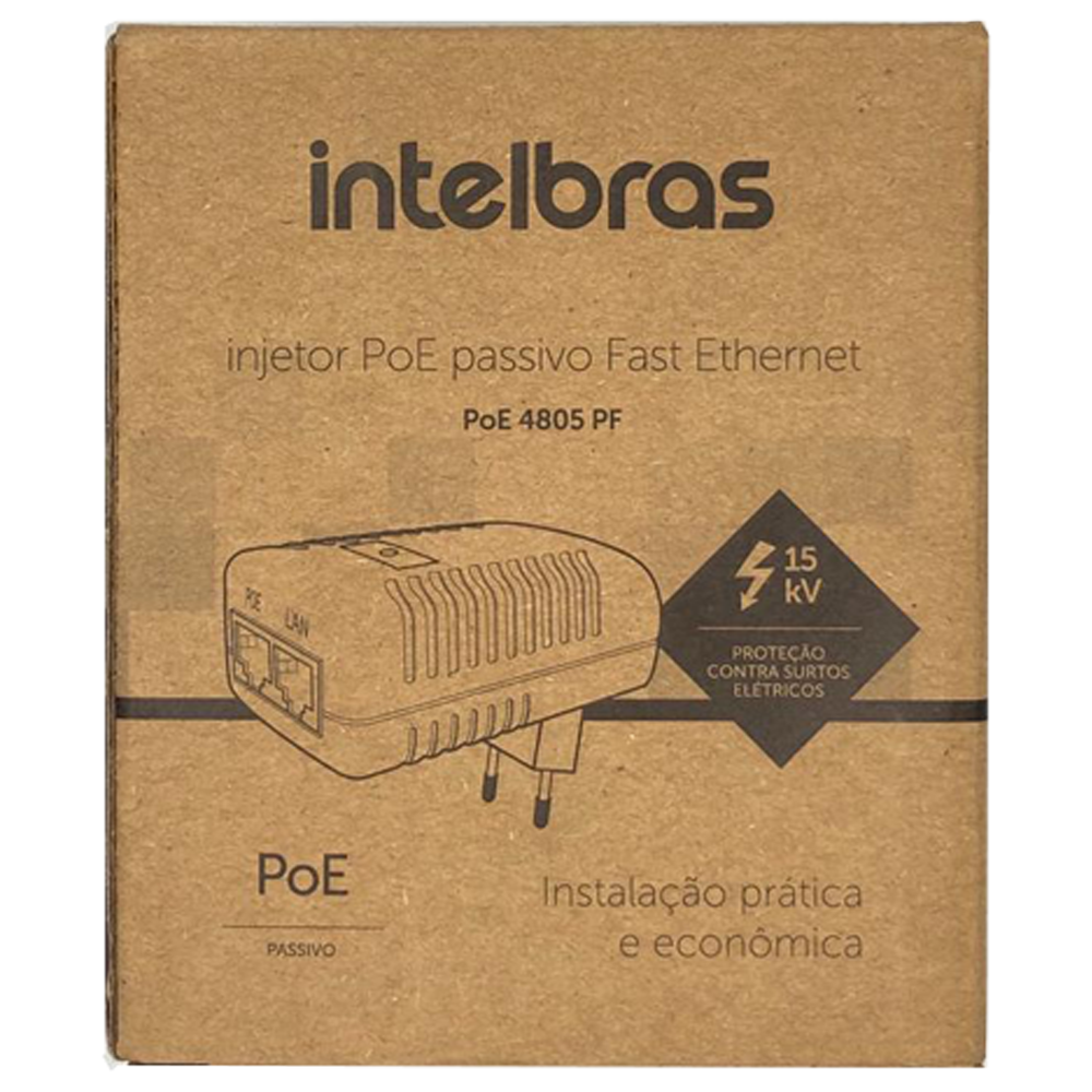 Fonte Injetor Poe 48VDC 500MA - 4805 PF Intelbras