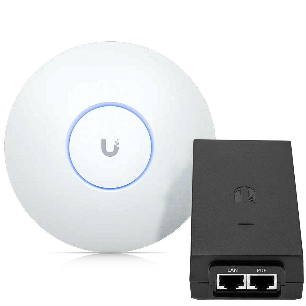 Kit Acess Point Ubiquiti Networks U6-Lr Unifi Ap Ac 4X4 Wifi 6 2.4/5Ghz 3Gbps + Fonte Injetor Poe UI. 48VDC 24W 0.5AMP