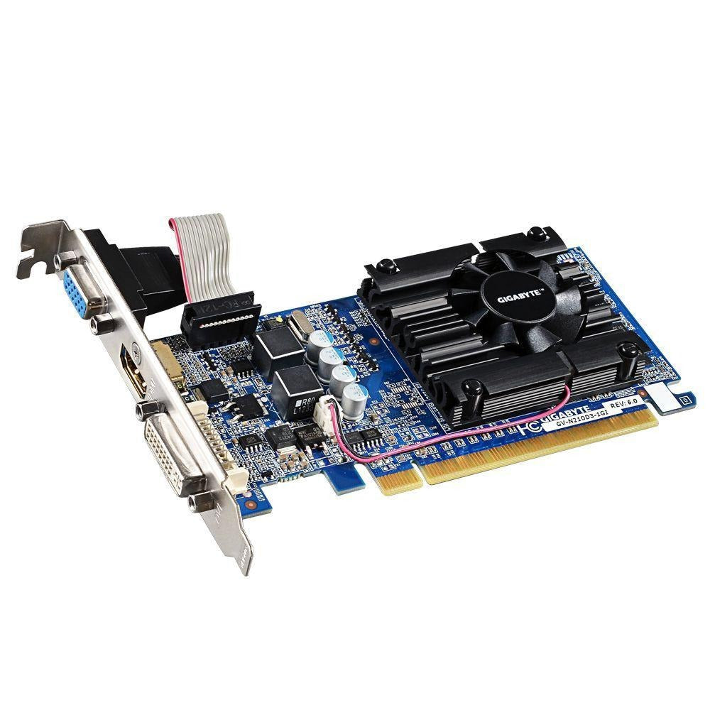 Placa de Vídeo Vga Nvidia Gigabyte Geforce Gt 210 1GB - Gv-N210D3-1GI