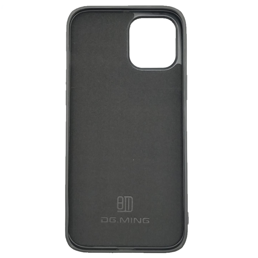 Capa de Couro Magnetica Com Porta Cartões para iPhone 12 Pro Max- Preta