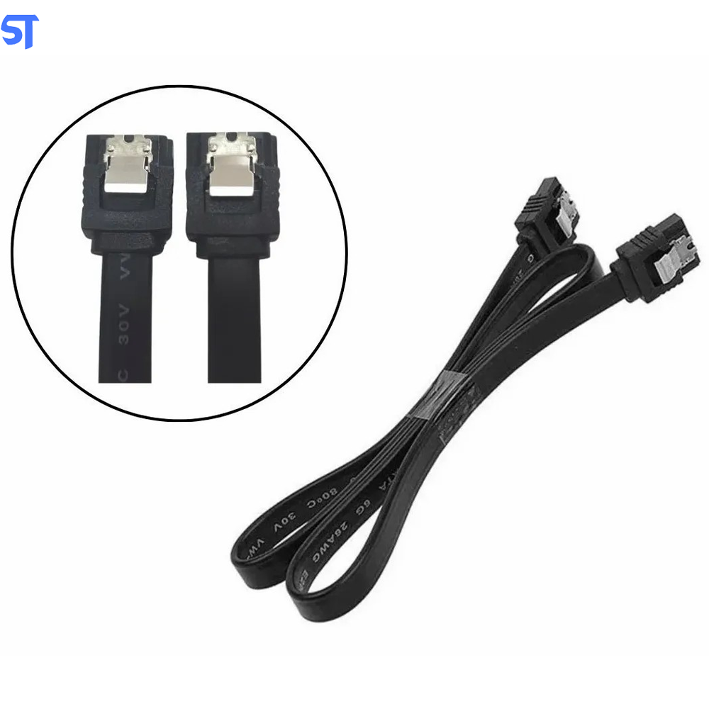 Cabo De Dados Sata Para HD 3.0 6 Gb/s Preto