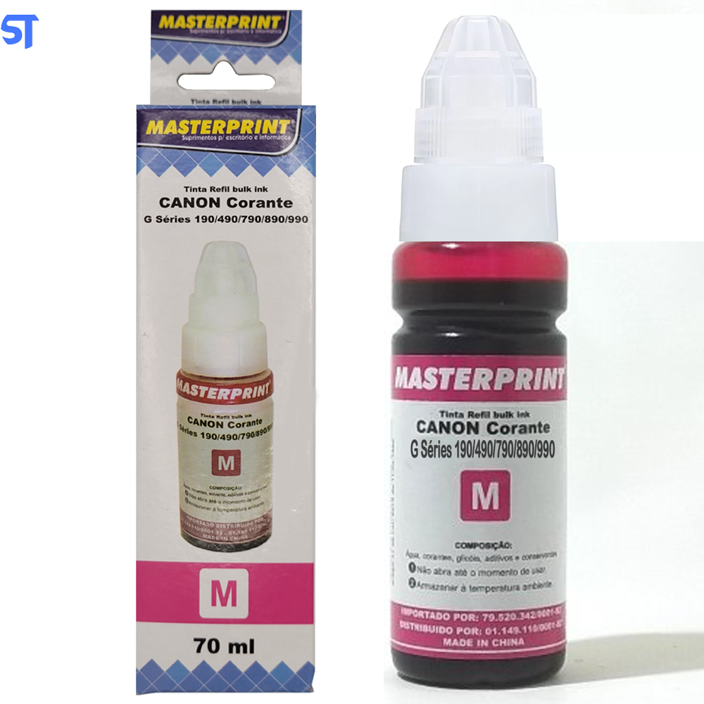 Refil de Tinta Compatível Canon Bulk Ink G Corante Magento M 70ML MasterPrint