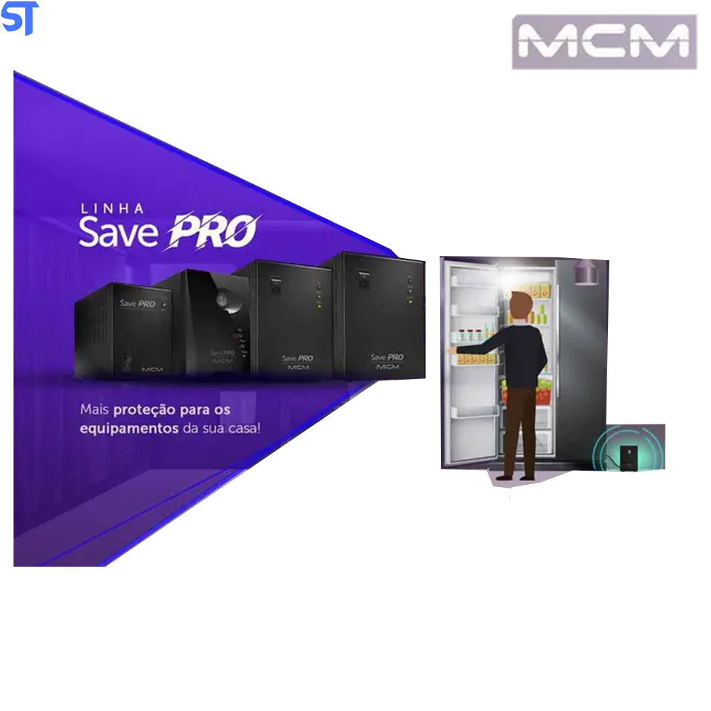 Estabilizador 1500VA MCM Save Pro Bivolt/115V - Preto