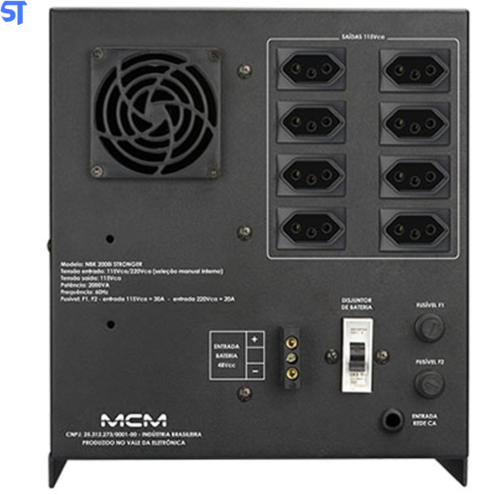 Nobreak Isolador NBK 2000I Stronger 2000va 2kVA 1400W MCM Bivolt/115V