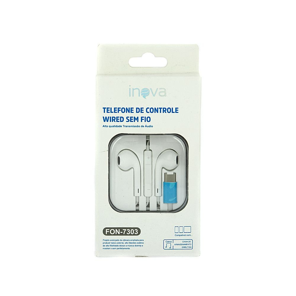 Fone De Ouvido Wired Sem Fio Inova Fon-7303