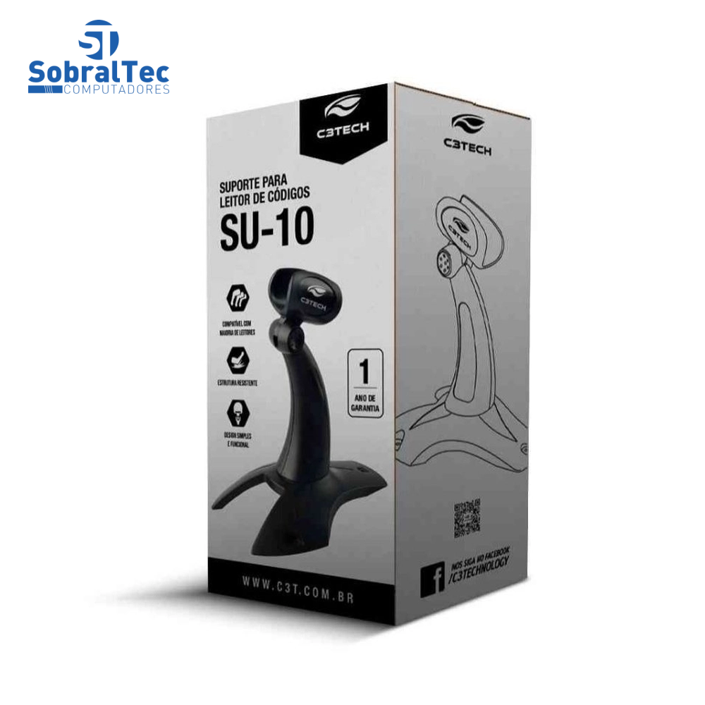 Suporte Universal Para Leitor De Código De Barras C3Tech SU-10BK
