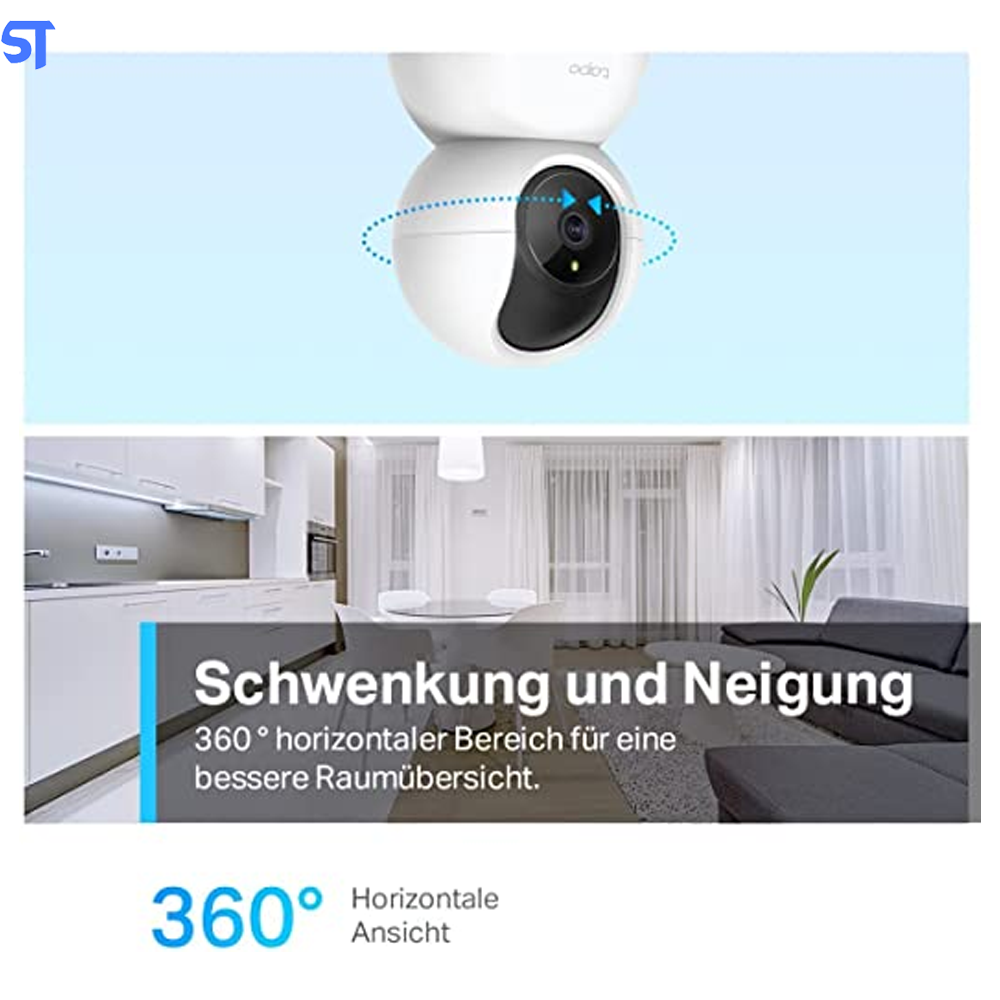 Câmera de Segurança Wi-Fi 360º TP-Link Full HD, Tapo C200, Compatível com Alexa