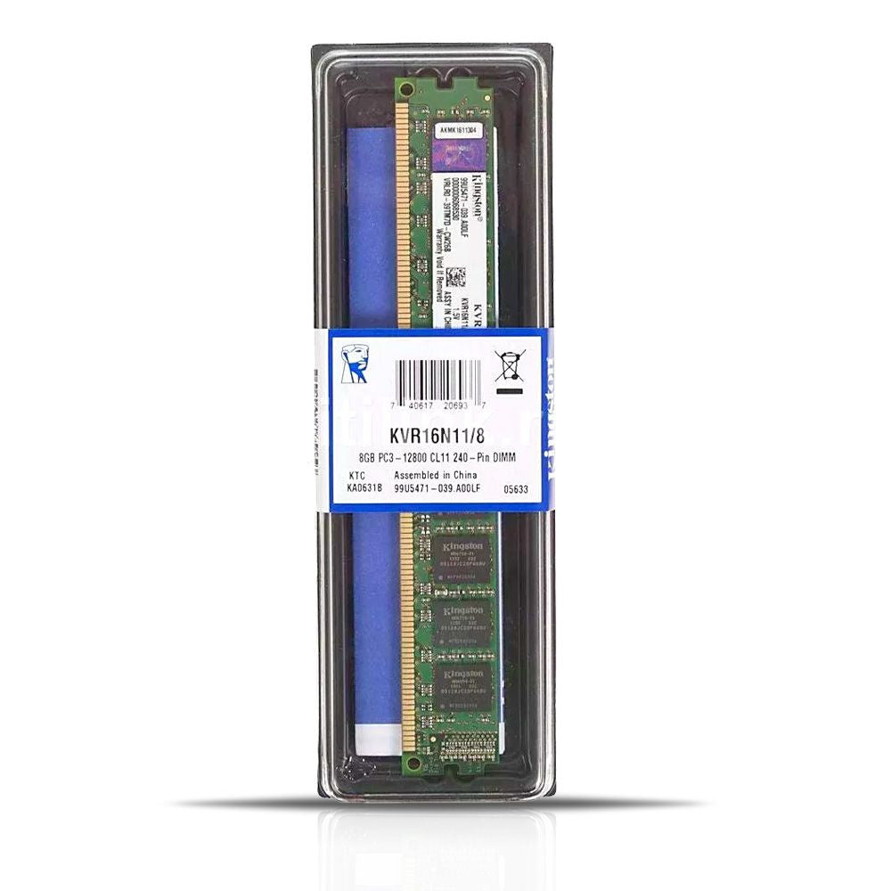 Memória Ram Desktop Kingston 8gb 1600mhz ddr3 cl11 - kvr16n11s8/8