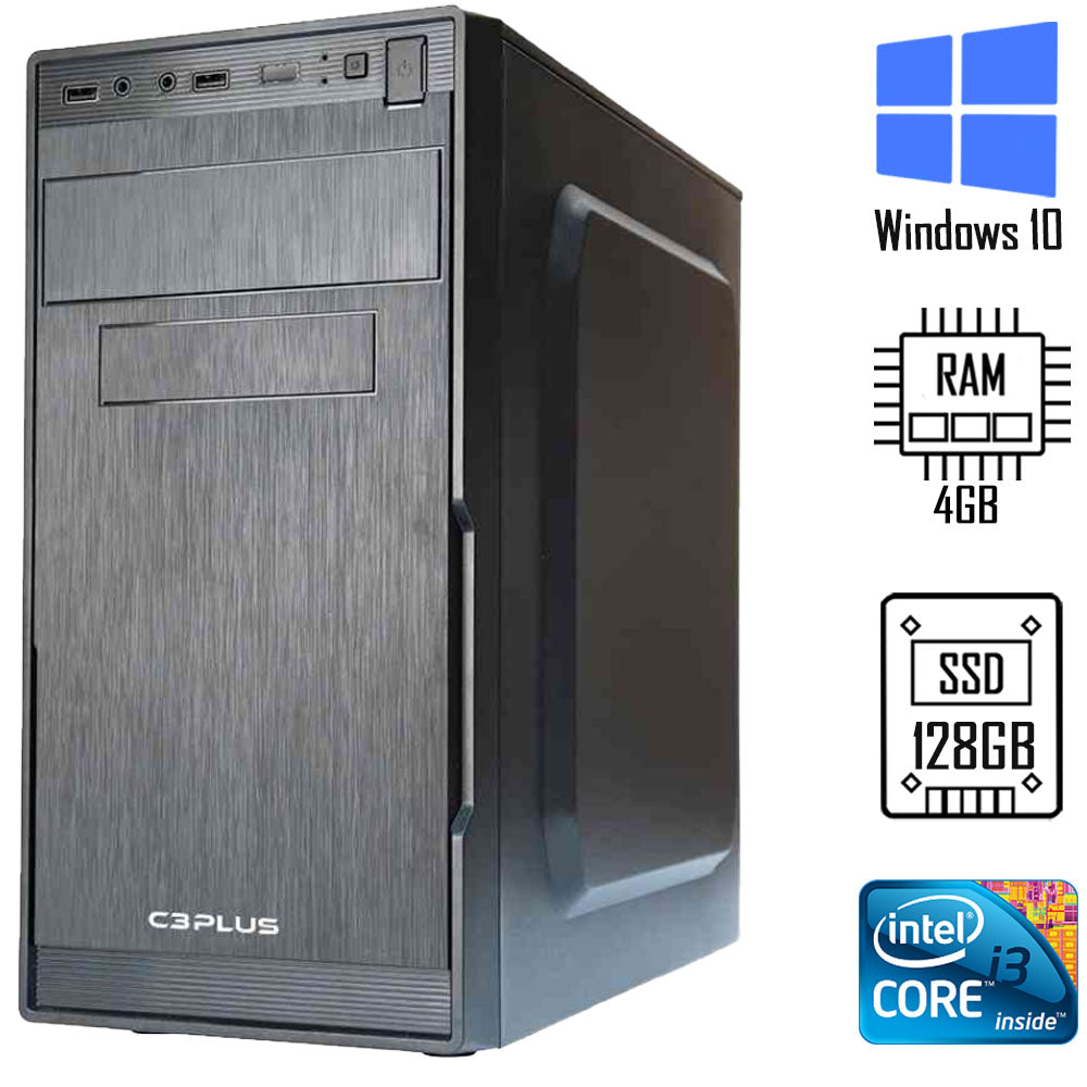 Computador Core i3- HD SSD 128GB ST- Memória 4GB - Gab 25V2BK - Windows 10