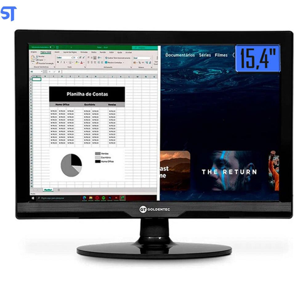 Computador Core i3-2100-HD SSD 240GB -Memória Ram 4GB- Com Monitor 15 HDMI- Teclado, Mouse e MousePad Brind