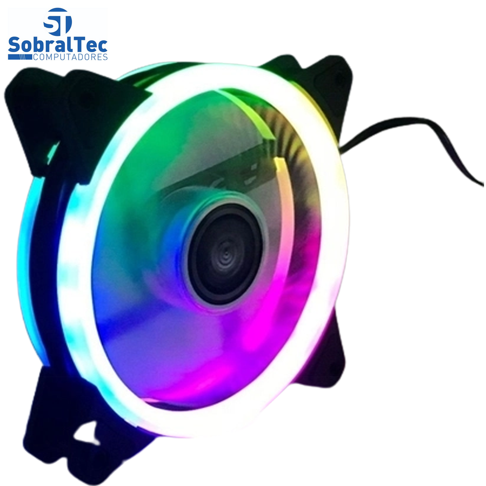 Cooler FAN Controlável Bluecase S-LED Ring BFR-15RGB, 120mm, RGB - BFR15RGBCASE