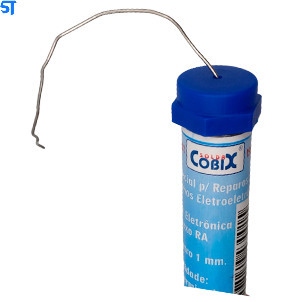 Solda Tubinho Fio Cheio 63x37 (SnxPb) 1.0mm 22g Cobix