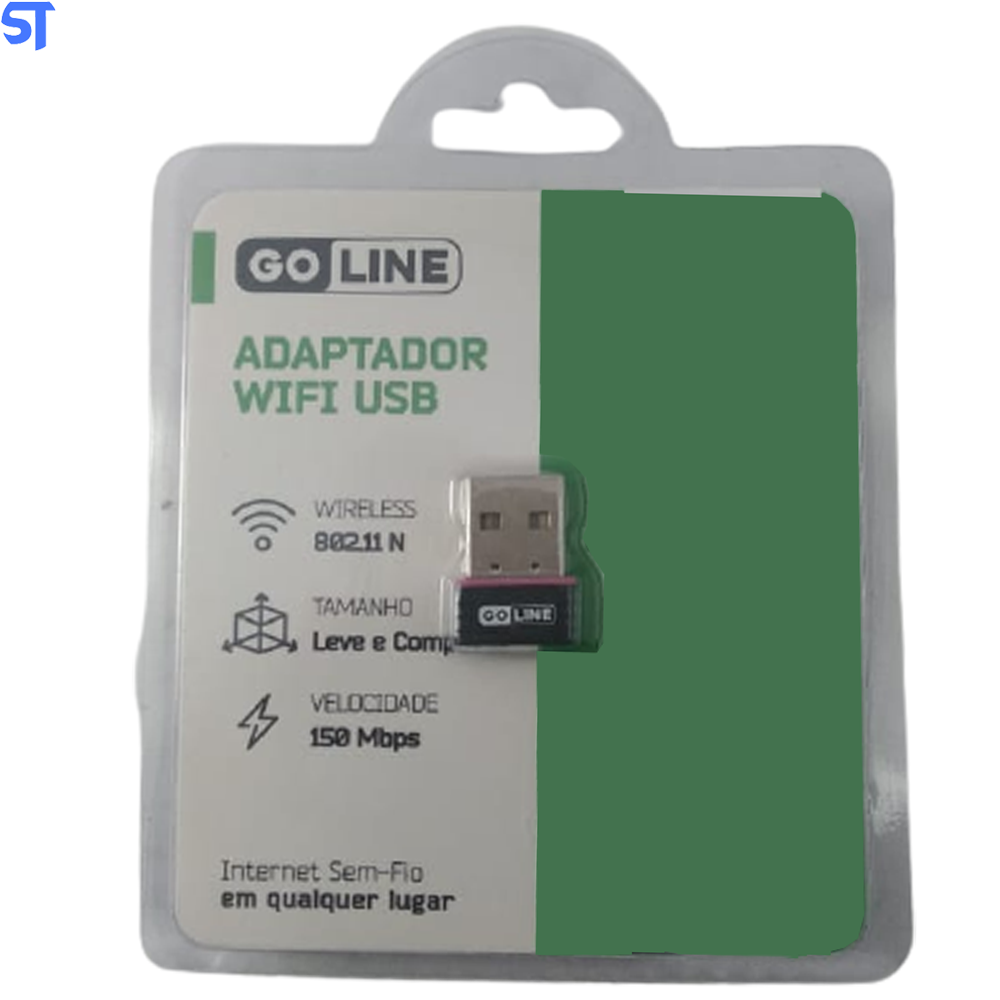 Nano Adaptador Wi-Fi Goline GL-06 150Mbps USB- Wirelesse