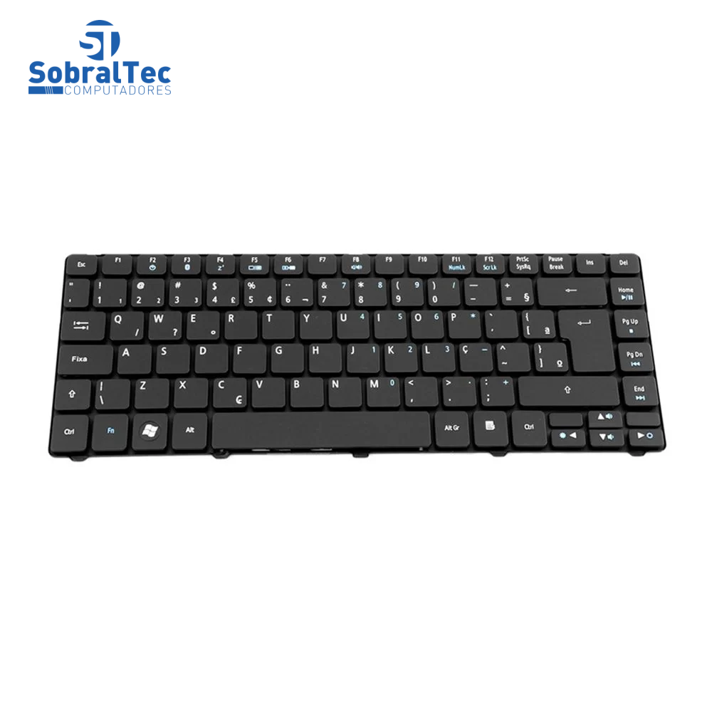 Teclado Notebook Compativel Com Acer Aspire 3810 3810T 4810 4810T - Preto- Br - F3 Bluetooth