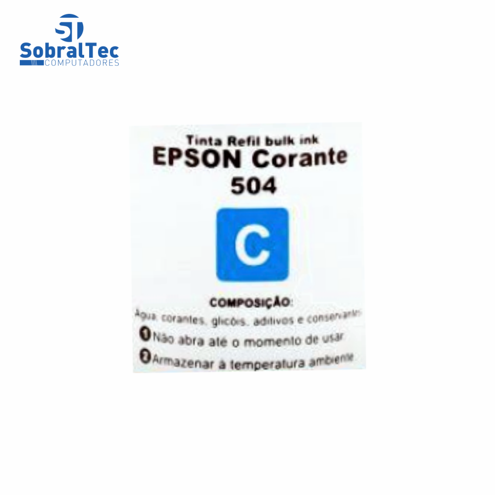 Tinta Refil Bulk Ink Compativel Epson 504/544 Corante Cyano 70ml Kora R-EP70C