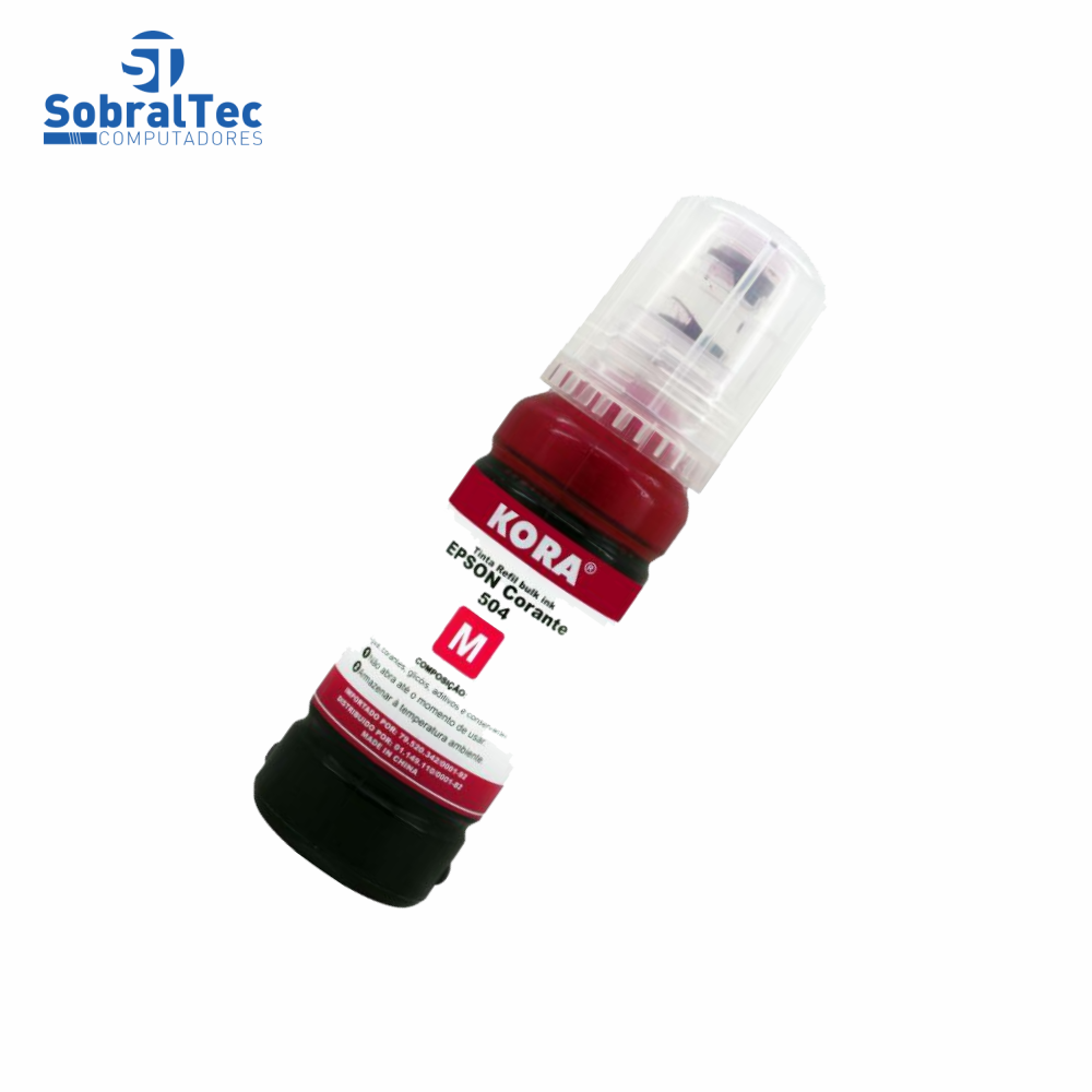 Tinta Refil Bulk Ink Compativel Epson 504/544 Corante Magento 70Ml Kora R-EP70M
