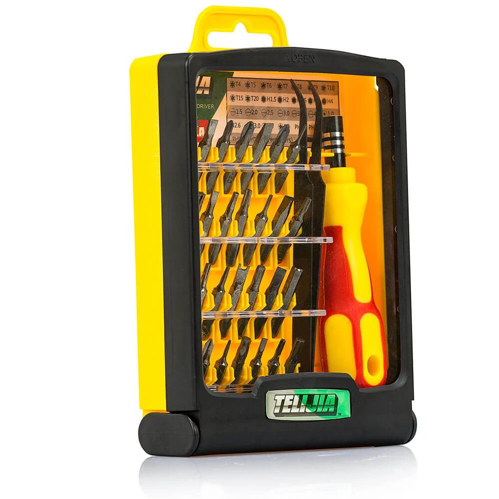 Kit De Ferramentas 32 Peças Com Imã E Pinça Telijia Te-6032a