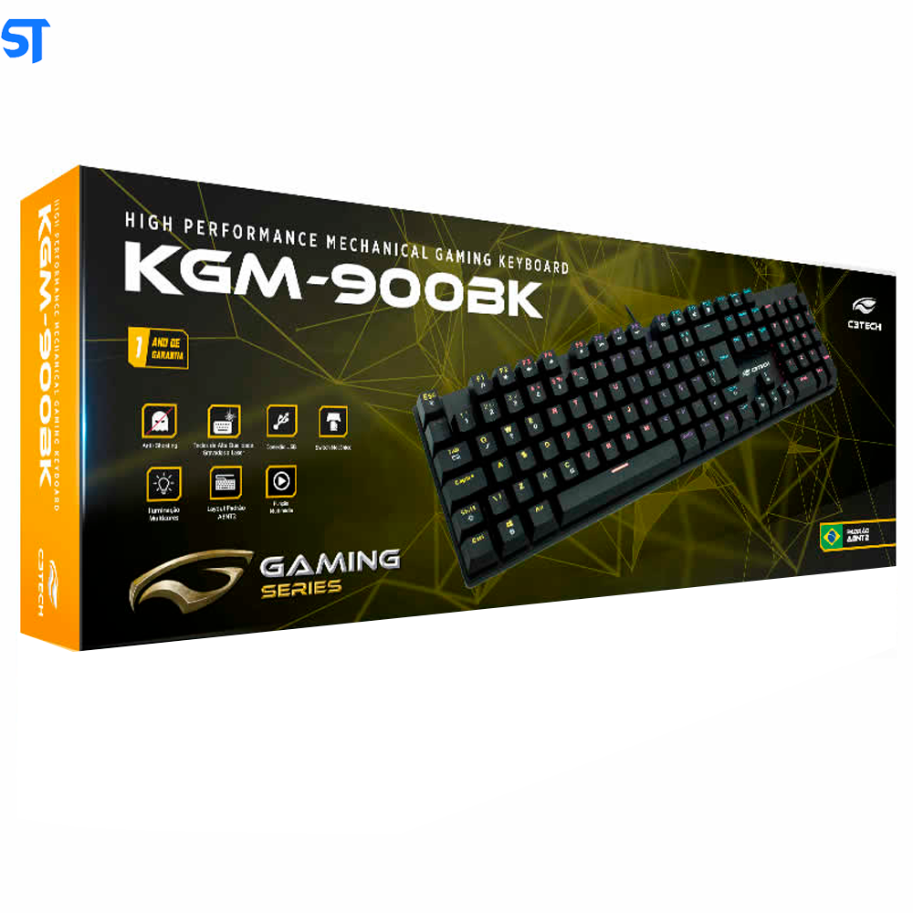 Teclado USB Gamer KGM-900BK C3Tech