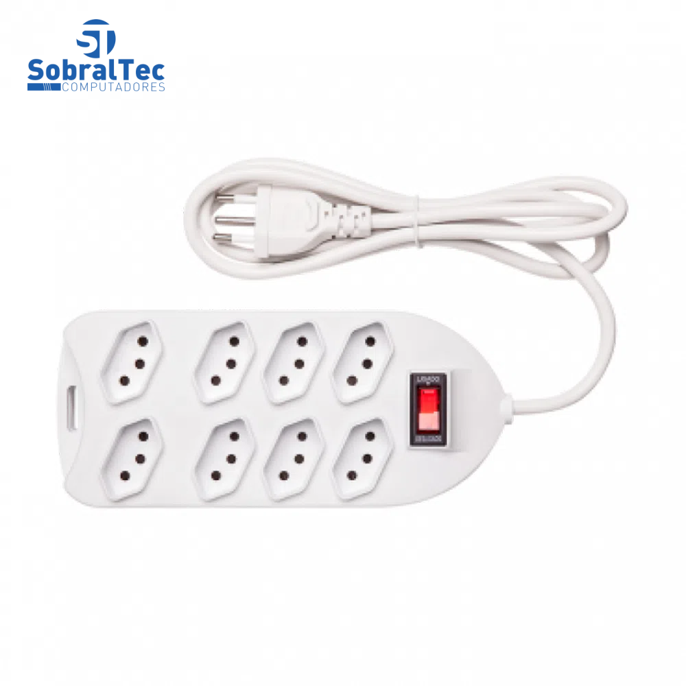 Filtro De Linha Extensão Elétrica 8 Tomadas 1.5Mt Com Interruptor Knup Sl7508