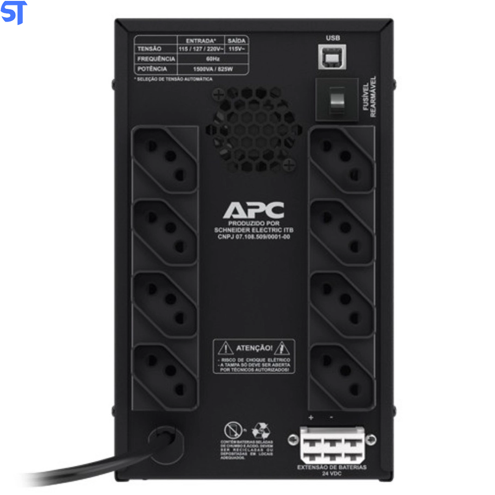 Nobreak APC Back UPS 1500VA Bivolt 115V/220V USB