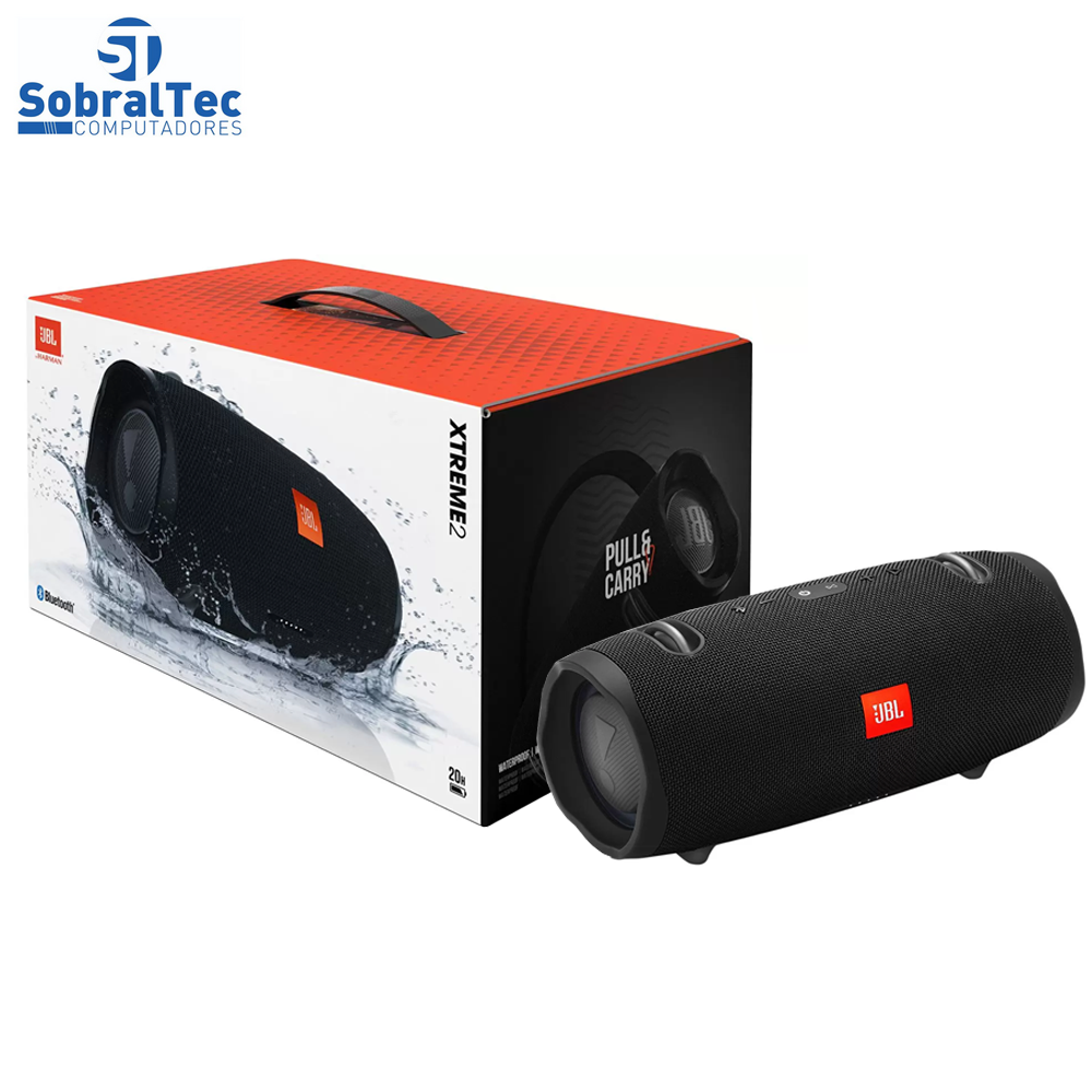Caixa de Som Bluetooth JBL Xtreme 2 à Prova dÁgua - Portátil 40W- Preto