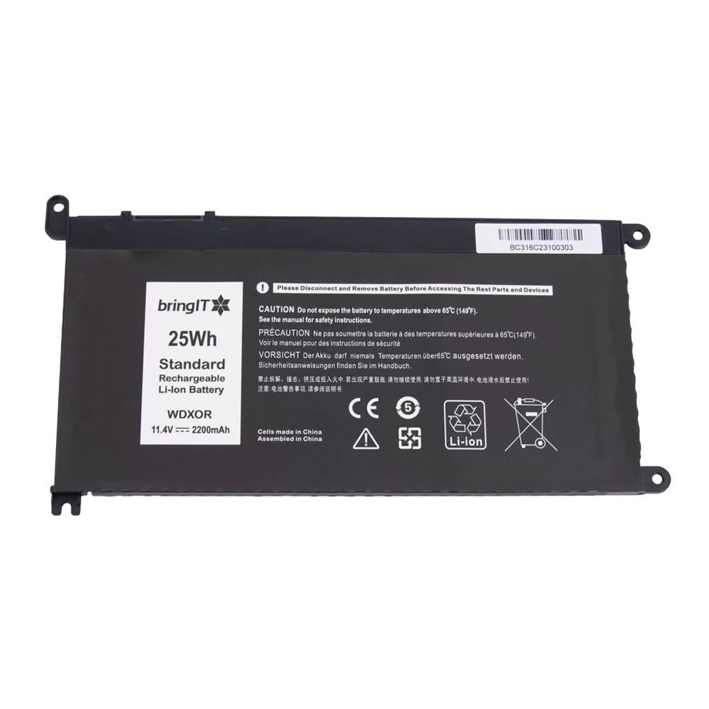 Bateria para Notebook Dell Inspiron 15-5567-A40c Litio-Polimero  Pn Wdx0r 39W 4 Células 2200mAh 11.4v