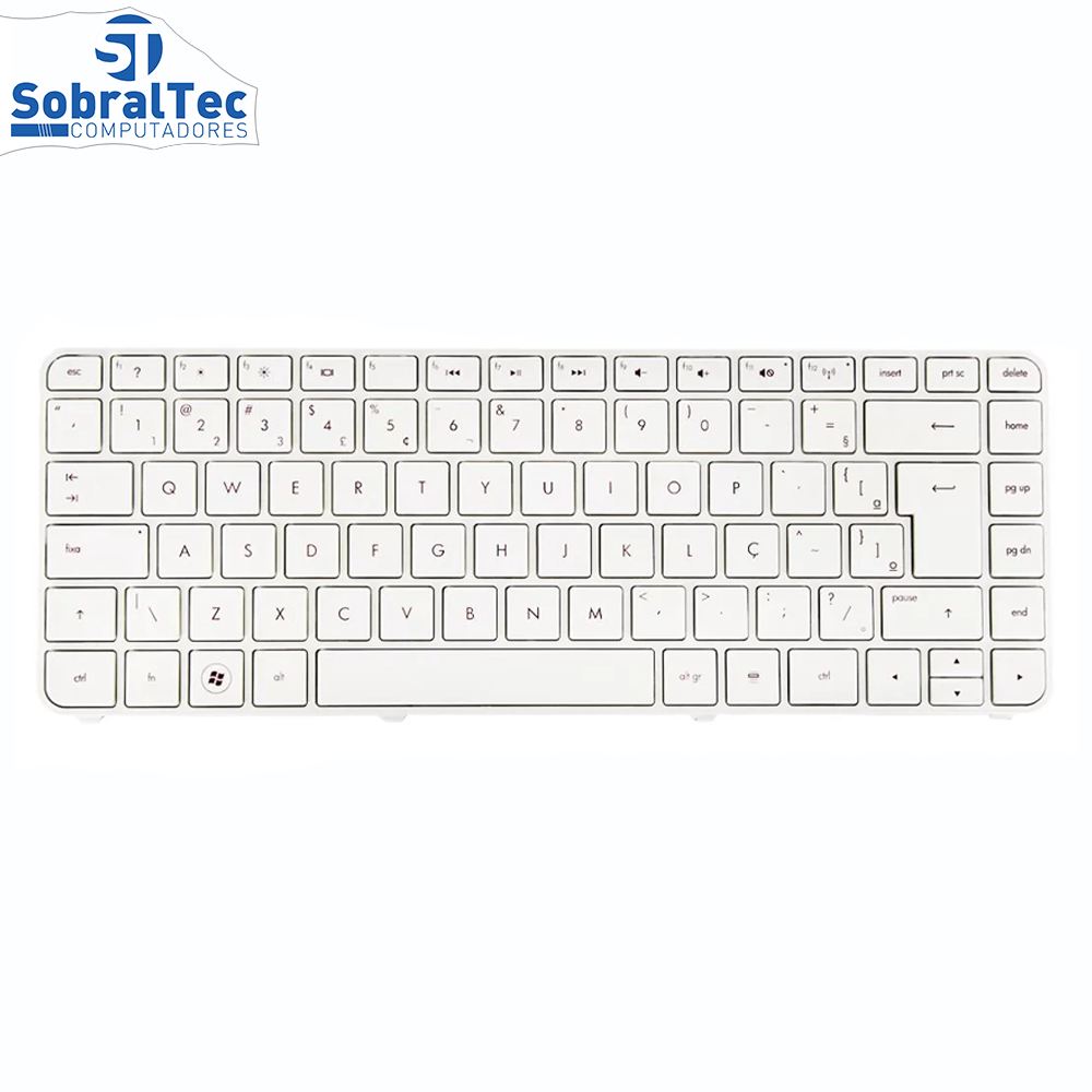 Teclado Notebook Compativel Com Hp Pavilion G4 2000 G4 2120 G4 2140 -Branco - Br - Frame