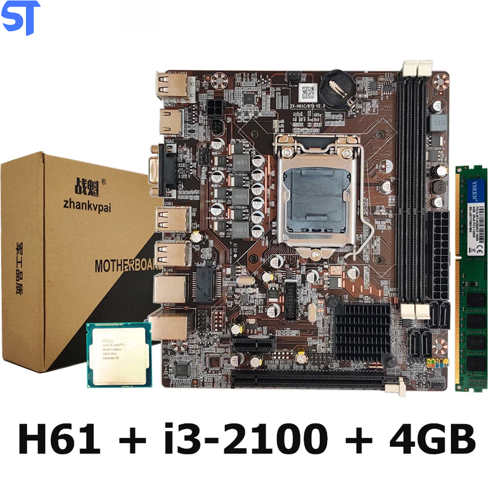 Computador Core i3-2100- HD SSD 120GB- Memória 4GB- GAb -BG2316- Com Monitor 19- Tecaldo e Mouse