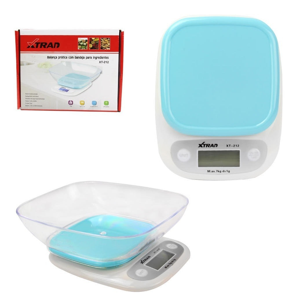 Balança Digital Com Bandeja para Ingredientes XT-212 Xtrad