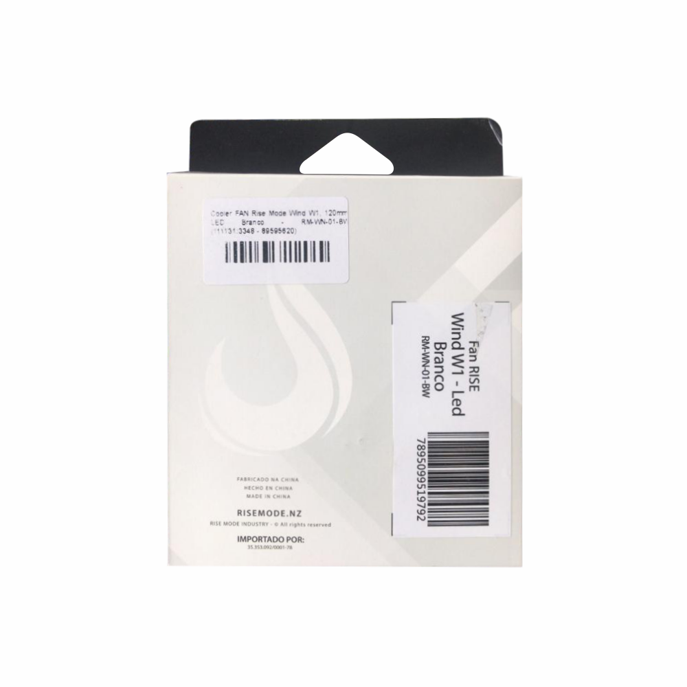 Cooler Fan Rise Mode Wind W1, 120mm LED Branco RW-WN-01-BW
