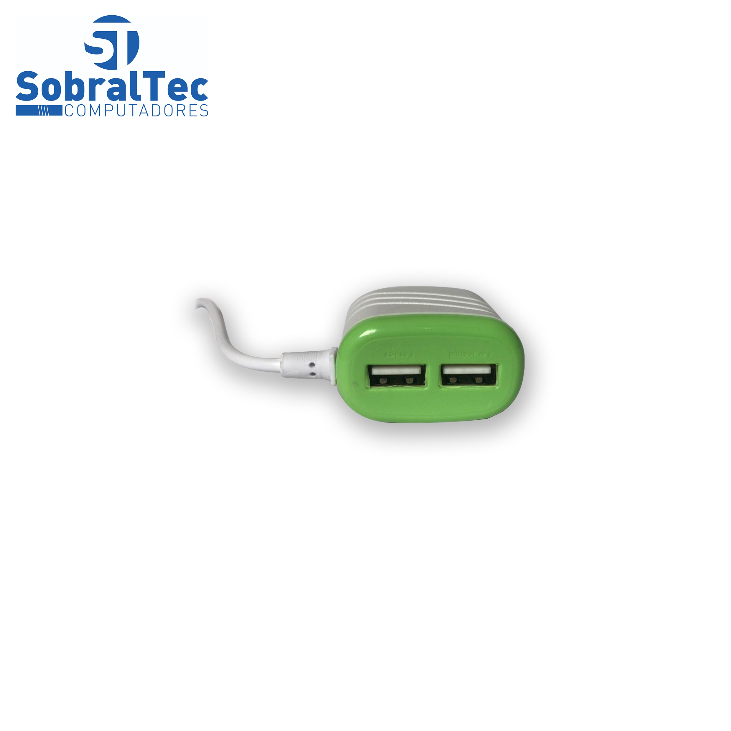 Carregador Rápido Smart V8 Para Celular Com 2 Entradas Usb