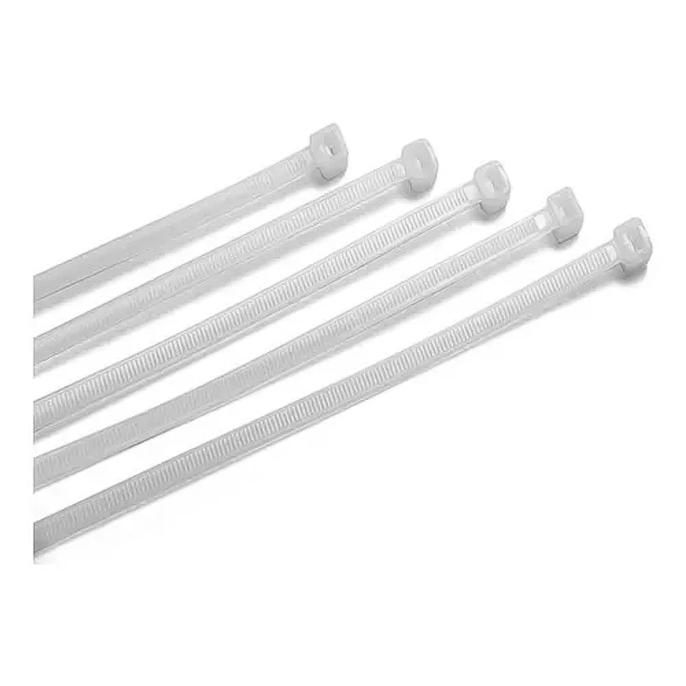 Abraçadeira Nylon 20CM Branca 2.5MM Pacote Com 100Unidades BrCabo