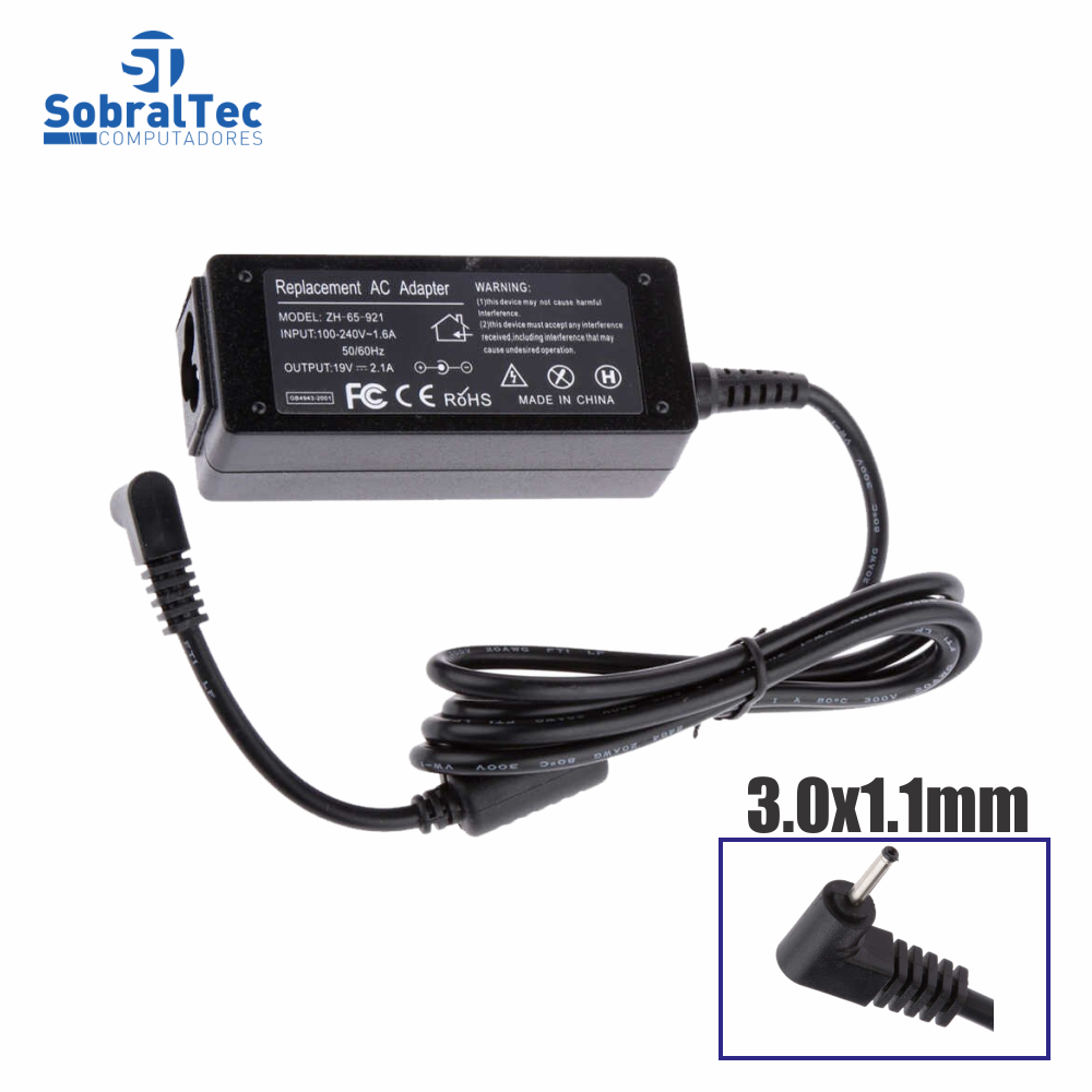 Fonte Notebook Compatível Samsung 19v 2.1a 3.0x1.1mm