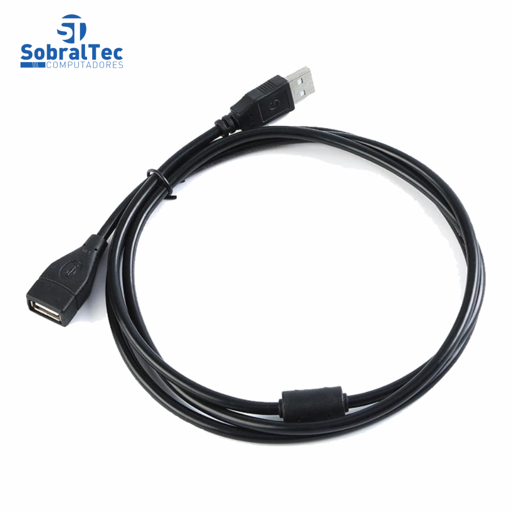 Cabo Extensor Usb 2.0 Macho x Usb 2.0 Fêmea 2 Metros Com Filtro