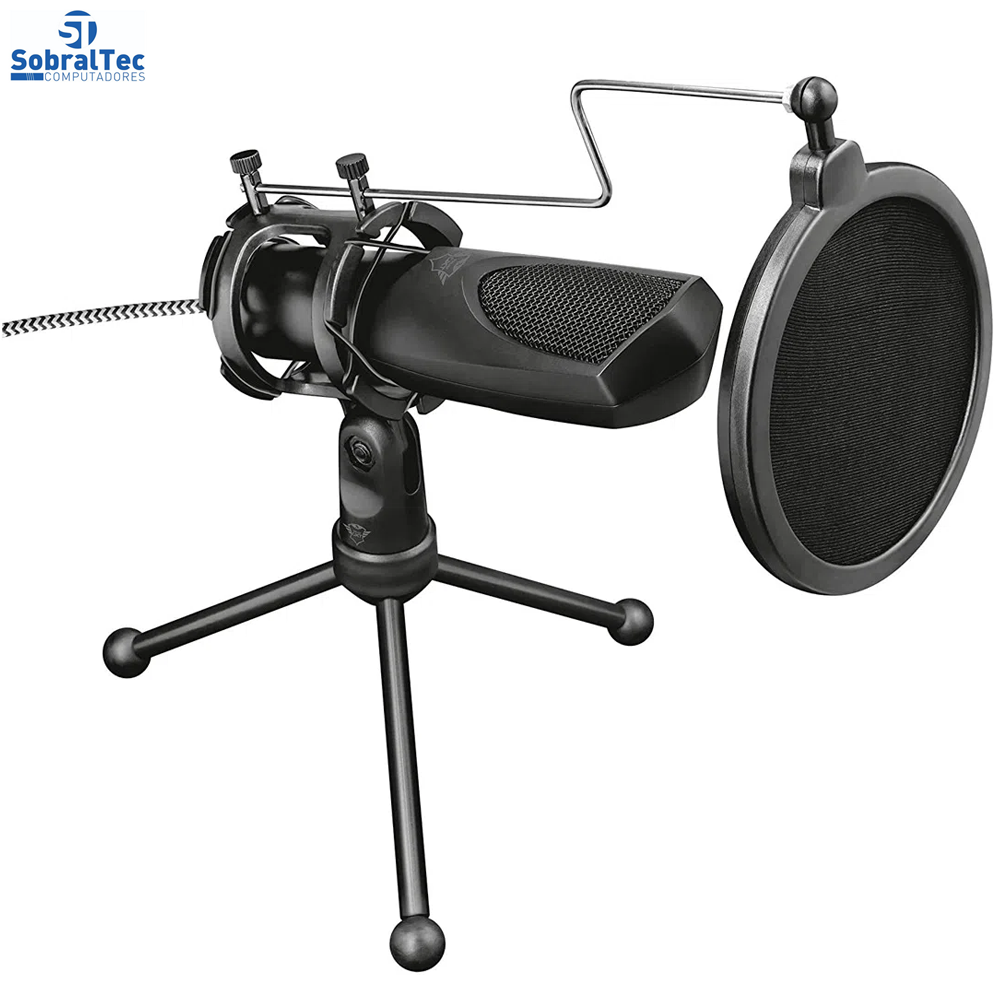 Microfone Streaming GXT 232 Mantis USB com tripé para fluxos no YouTube, Twitch e Facebook - PC e Laptop - Trust Médio