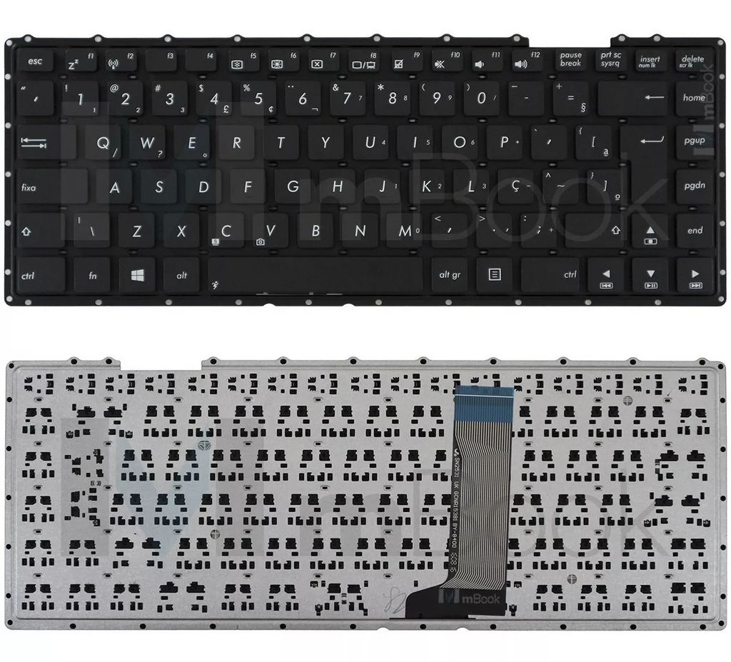 Teclado Notebook Compativel Com Asus D450 Z450la F401e V451 - Br - No Frame