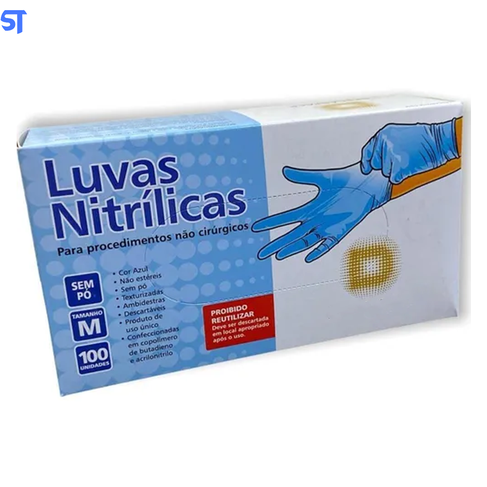 Caixa De Luvas De Nitrilo 100UN
