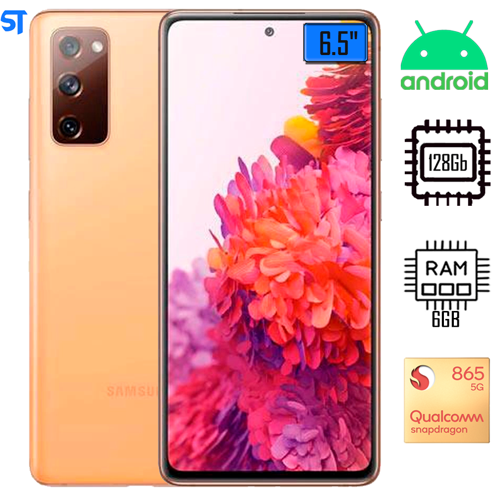 Smartphone Galaxy S20 fe 5G Laranja, 128Gb, Tela 6.5, Câmeras 12MB + 12MP + 8MP, SM-G781BZOJZTO samsung